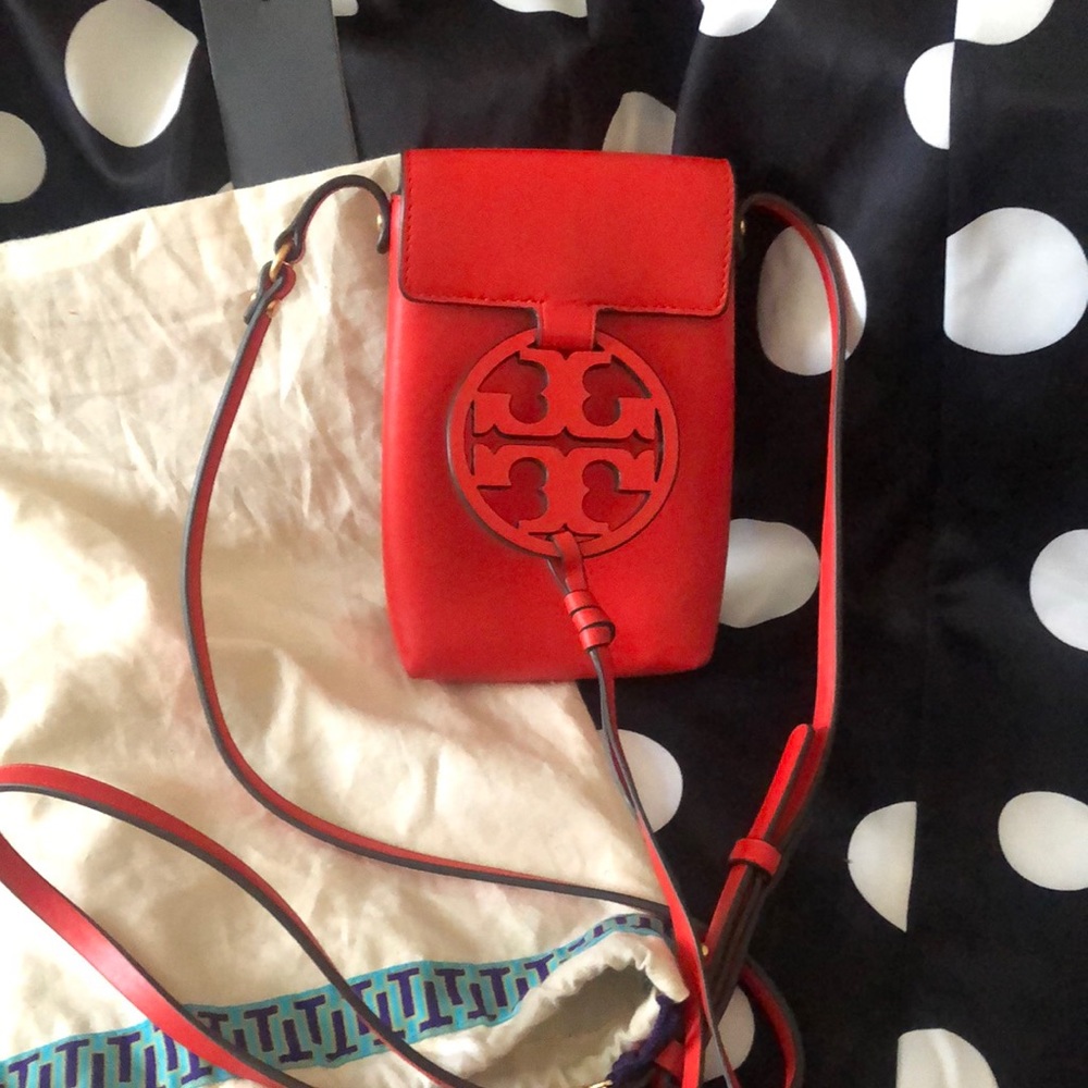 Tory Burch.  Crossbody. Phone Bag.  Red